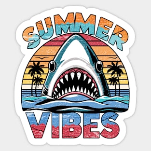 Shark Summer Vibes Sticker